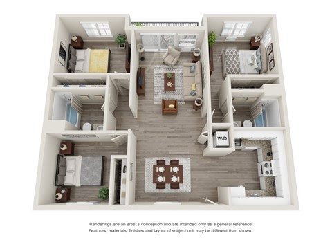 C1 Floor Plan at Las Ventanas, San Jose, CA 95125